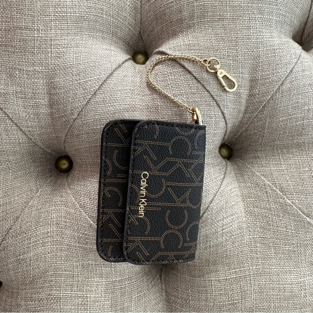 Calvin Klein Black and Gold Card Holder Key Accessory